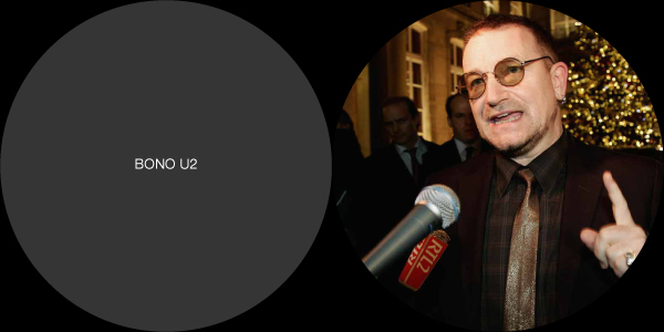 Bono из U2 носит круглые очки