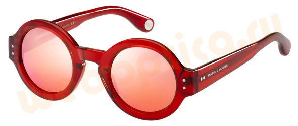 Солнцезащитные очки Marc_Jacobs_mj473, круглые очки в бордовой оправе